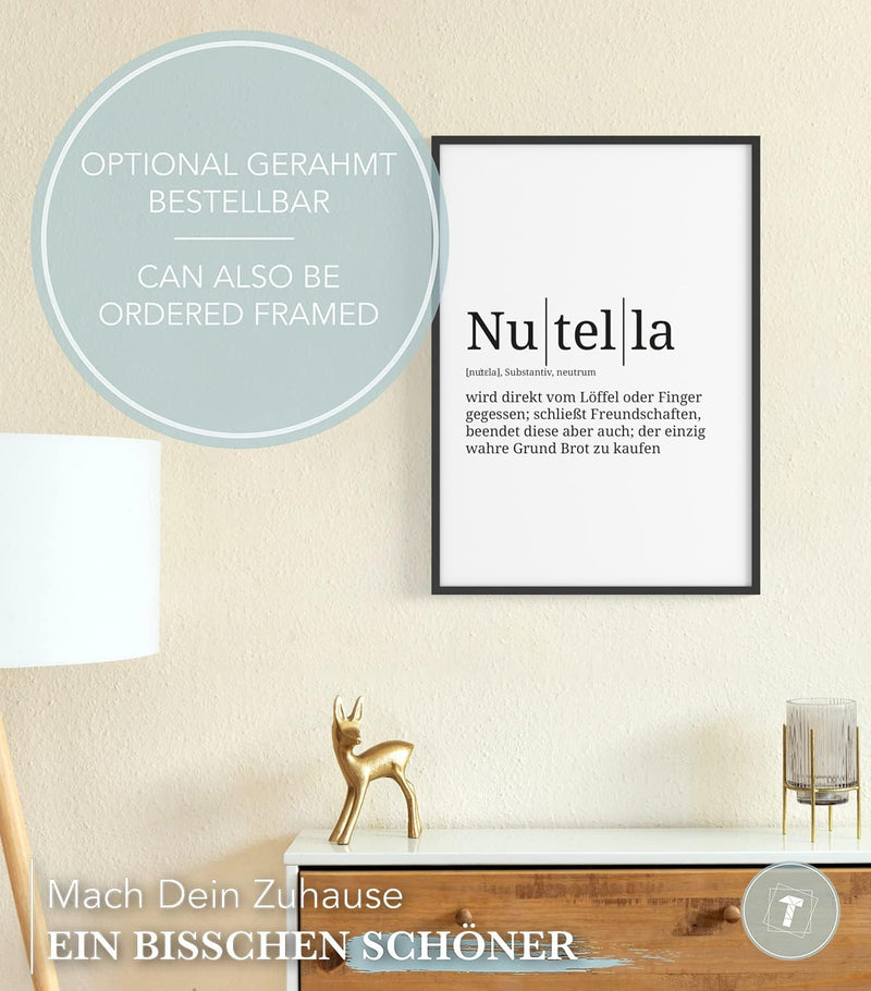 Papierschmiede® Definition: Nutella, DIN A1 (59x84 cm), XXL Poster für Wohnzimmer, Schlafzimmer, Küc