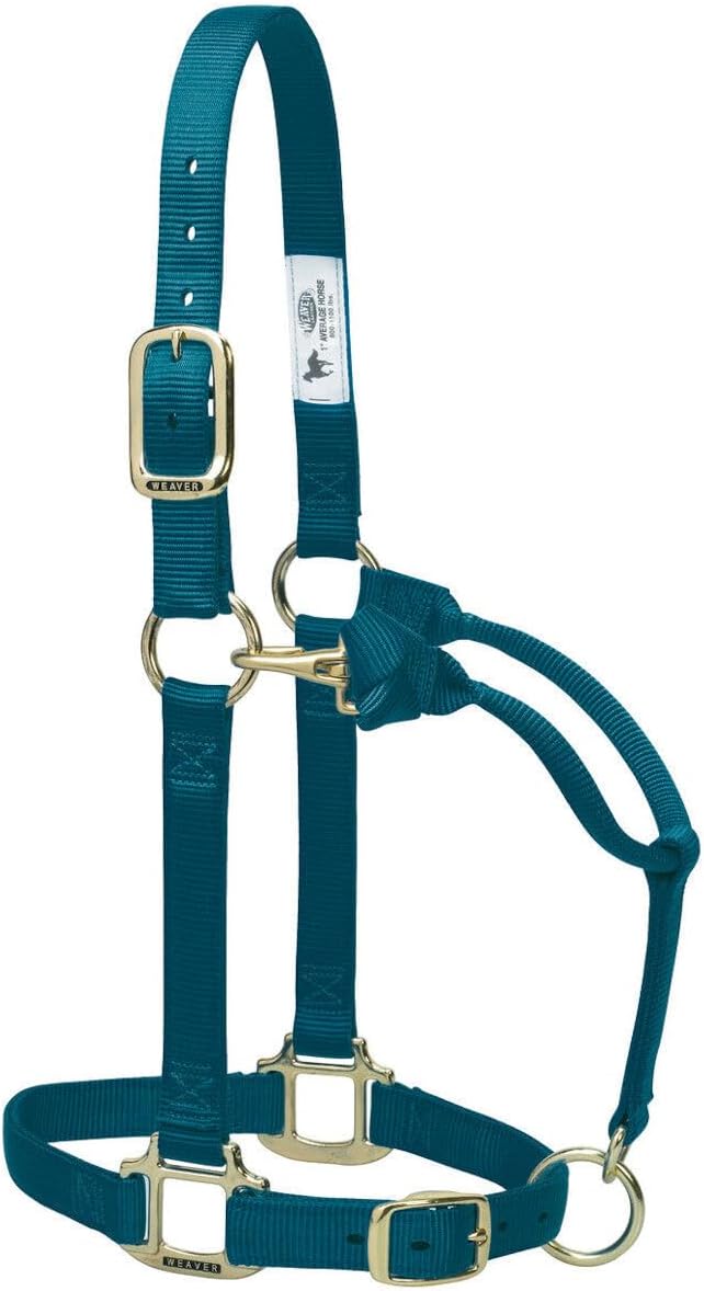 Weaver Leather Original verstellbares Nylonhalfter für Pferde L Horse Hurricane blau, L Horse Hurric
