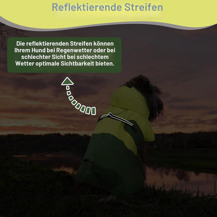 Regenjacke Hund, Wasserdicht Hundejacke Regenjacke Verstellbarer Hunde Regenschutz Hunde-Cape-Regenm