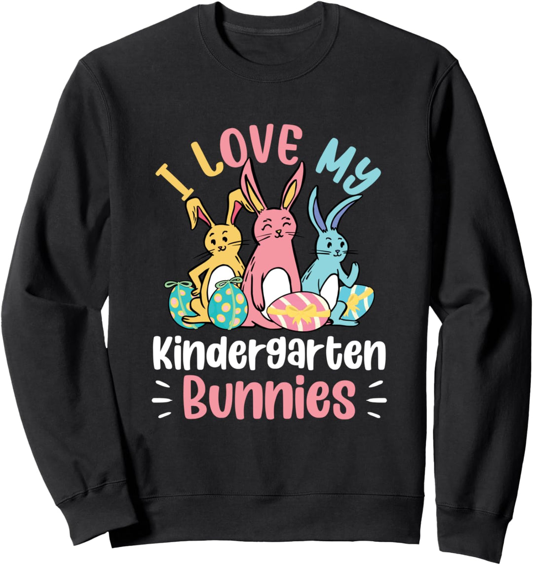 Ich liebe meinen Kindergarten Hasen lustige Lehrer Ostern Sweatshirt