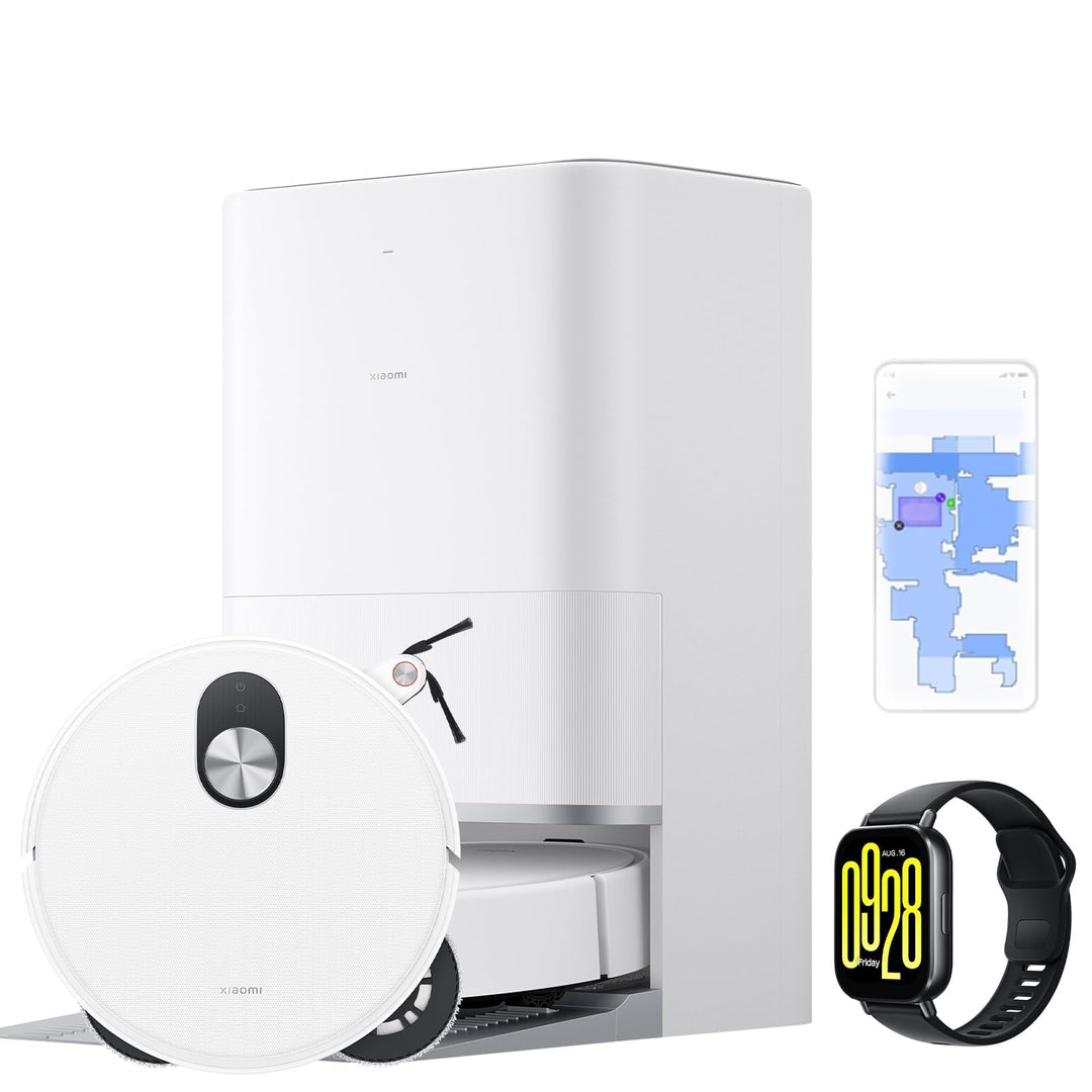 XIAOMI Robot Vacuum 5 Saugroboter - mit Wischfunktion & Selbstreinigender Station - 20.000Pa Saugkra