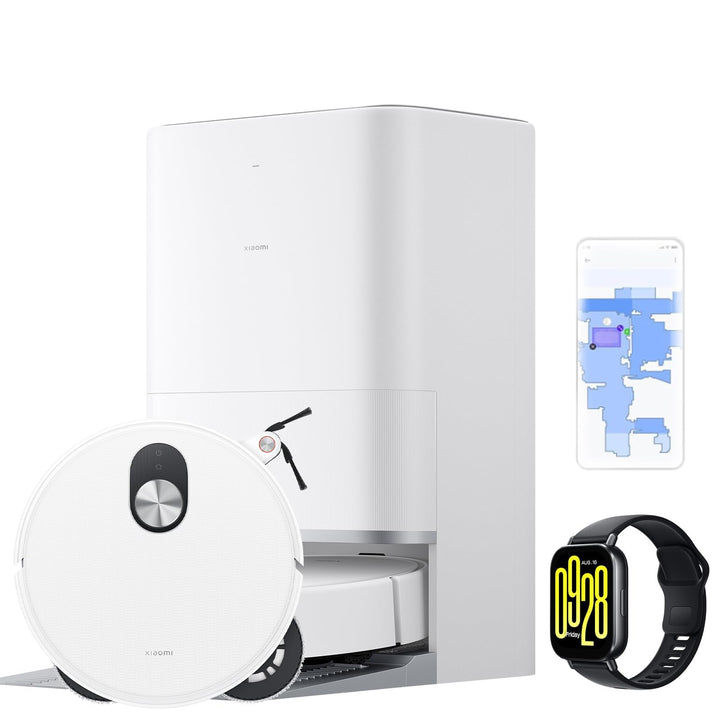 XIAOMI Robot Vacuum 5 Saugroboter - mit Wischfunktion & Selbstreinigender Station - 20.000Pa Saugkra