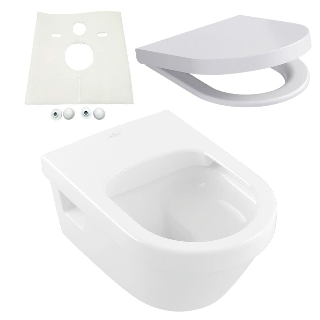 WC Villeroy und Boch Omnia architectura DirectFlush Spülrandlos, mit Beschichtung, Deckel zum abnehm