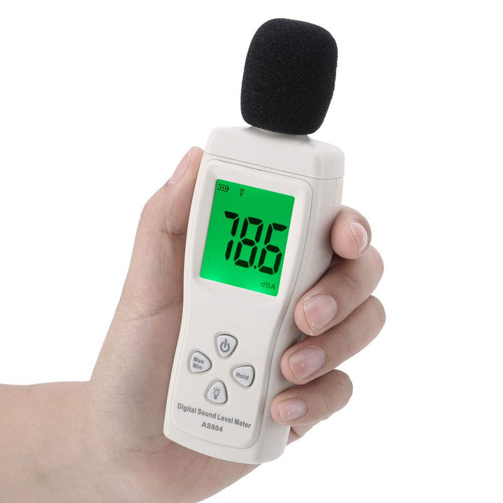 AS804 Digitaler Schallpegelmesser mit hoher Präzision 30-130dBA Dezibel-Geräuschmessgerät für Indust