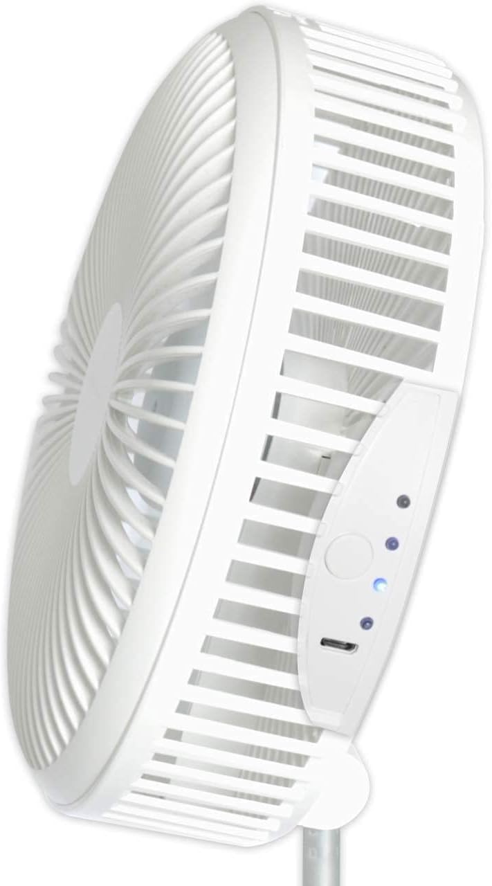 Teleskop Ventilator COOL faltbar 20 cm mit 5 Volt Akku weiss