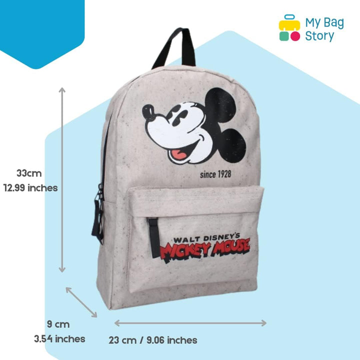 mybagstory - Rucksack – Mickey Mouse – Grau – Disney – Kinder – Schule – Kindergarten – Kindergarten