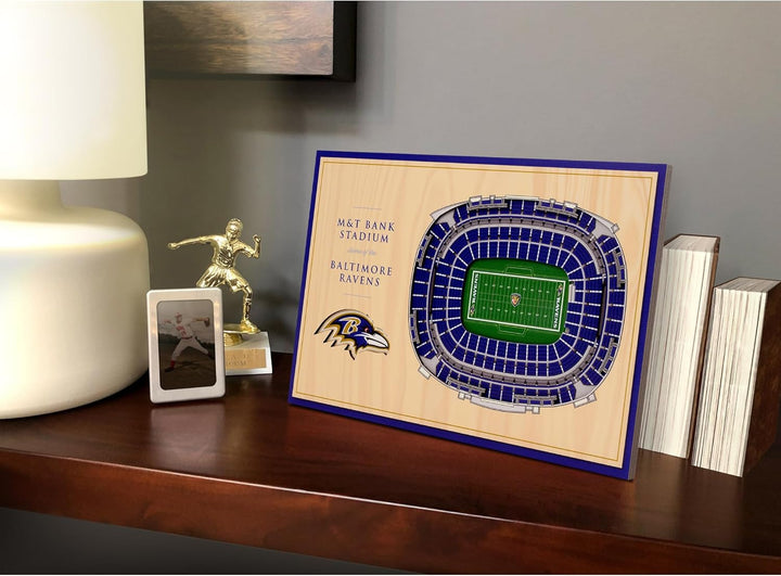 YouTheFan NFL Kansas City Chiefs 30,5 x 20,3 cm 3D Pfeilspitze Stadion View Display Baltimore Raben