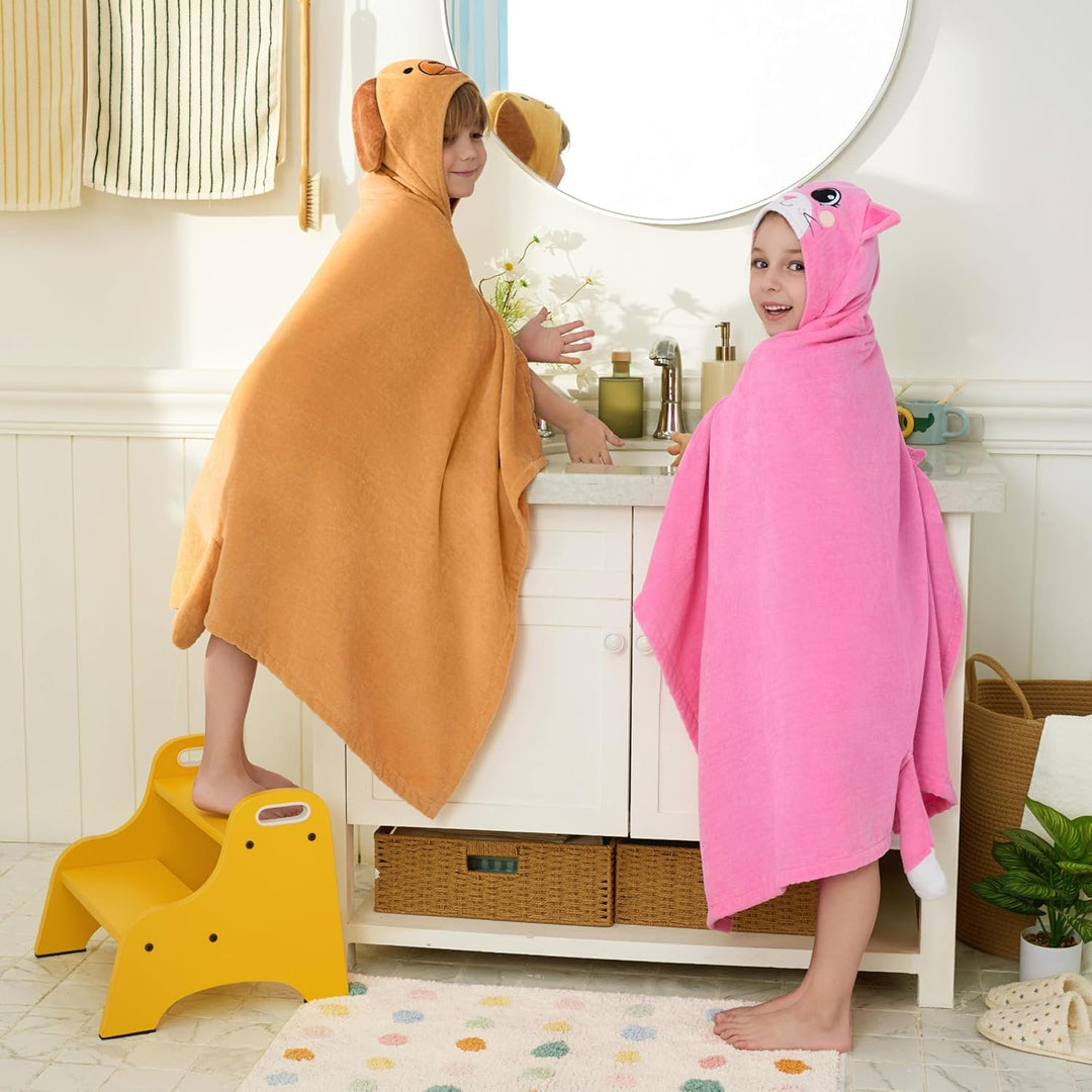 Joiedomi Hunde-Badeponcho Kinder Kapuzenhandtuch für Kinder–aus 100% Baumwolle –Badetuch für Kinder