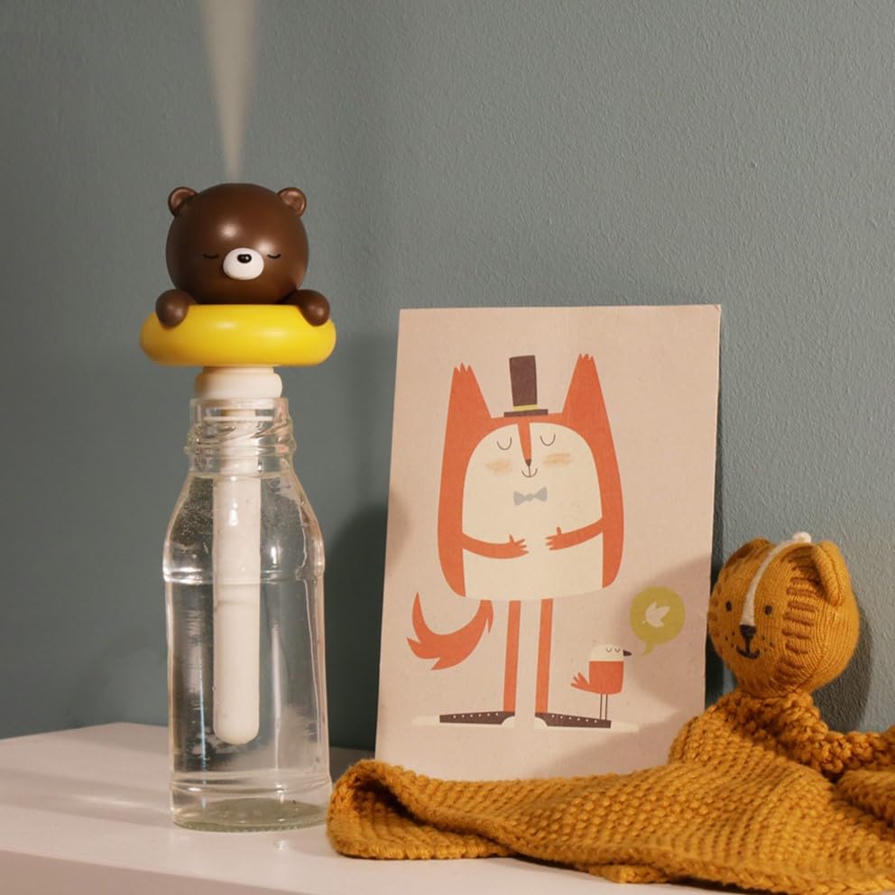 Hellum Luftbefeuchter dekorativ, tragbar, Diffuser mit Motiv Bär 6,4x16,5cm gross, süsser Luftbefeuc