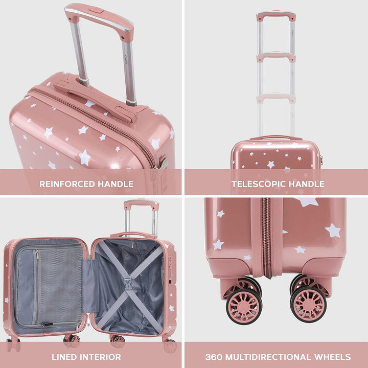 Flight Knight Luggage Set - 8 Wheel Hard Case Suitcases - TSA Lock - Cabin & Check-In Large Sizes -