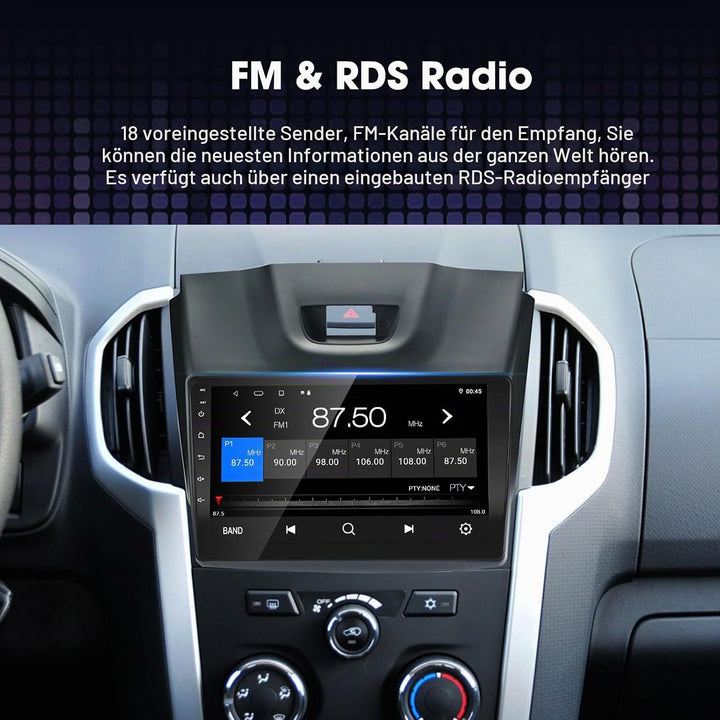 EZoneTronics Android 10.1 für Isuzu D-MAX 2012-2018, MU-X 2013-2017 Autoradio Stereo 9-Zoll-kapaziti