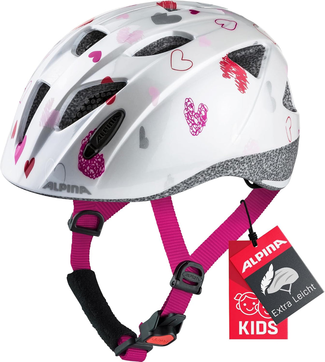 ALPINA XIMO - Leichter, Sicherer & Bruchfester Fahrradhelm Mit Optionalen LED-Licht Für Kinder white