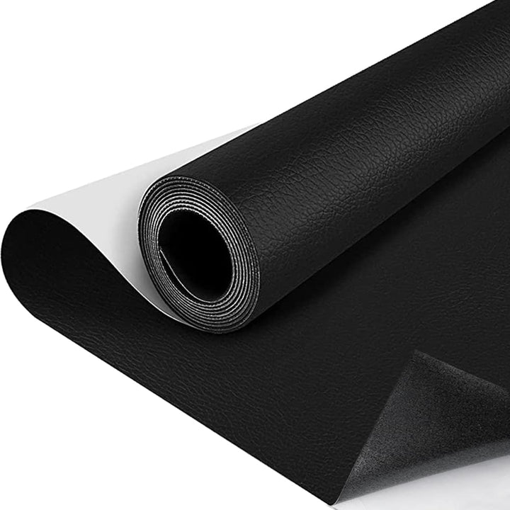 Kunstleder Selbstklebend 40 x 300cm Schwarz Selbstklebende PU-Folie,Möbel, Küchenschränke, Wand, Sof