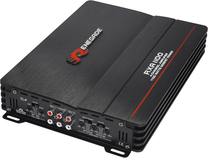 Renegade RXA1100-4 Kanal ClassA/B Car-Audio Verstärker | 1100 Watt | brückbar und 2 Ω Stabilität