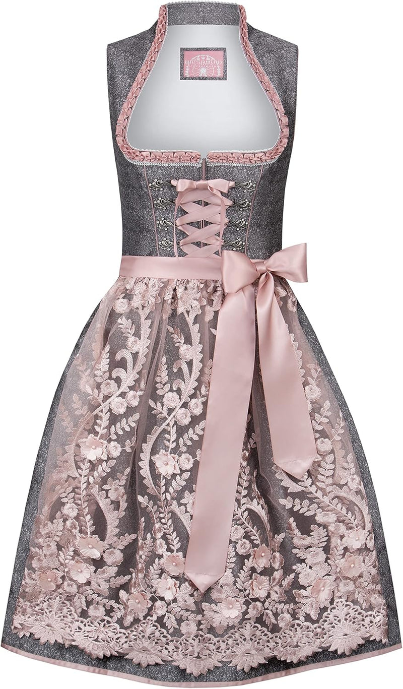Stockerpoint Damen Dirndl Marietta Kleid für besondere Anlässe 42 Altrosa, 42 Altrosa