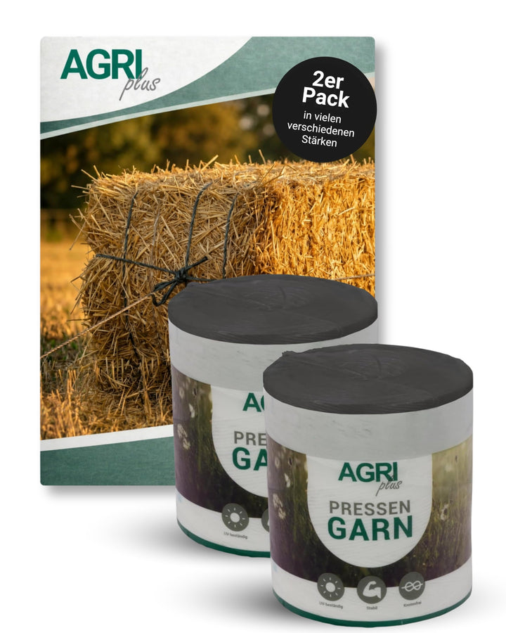 Pressengarn I 2 Stück à 5 kg I 400 m/kg I Hochwertiges PP-Garn I Robust, witterungsbeständig & reiss