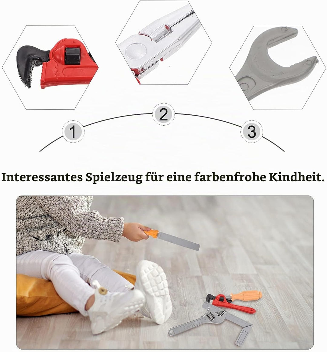 STOBOK 2 Set Kinder Werkzeug Spielzeug Kids BAU Werkzeug Spielzeug Set Kunststoff Pretend Spielen Zu