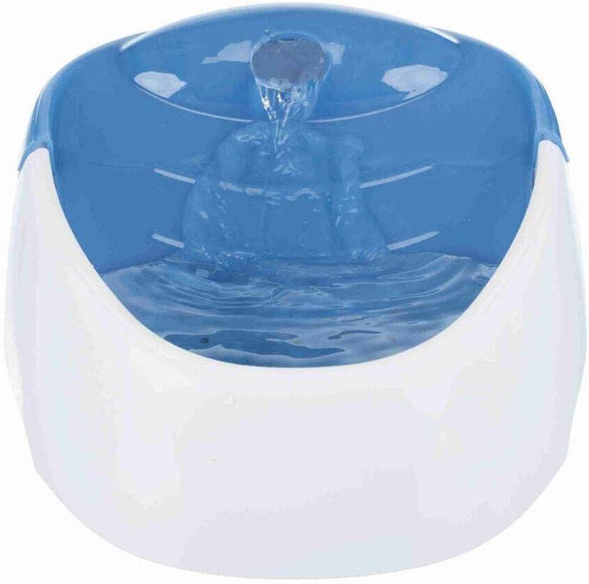 TRIXIE elektronischer Wasserspender "Trinkbrunnen Duo Stream, Kunststoff, 1 l/20 × 12 × 23 cm, weiss