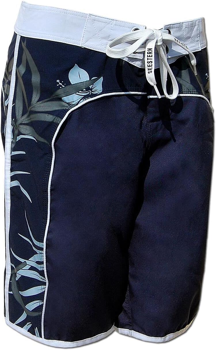 SEESTERN Damen Microstrech Boardshorts Surfshorts Boardshort Badehorts XS-4XL /2123 3XL Blau, 3XL Bl