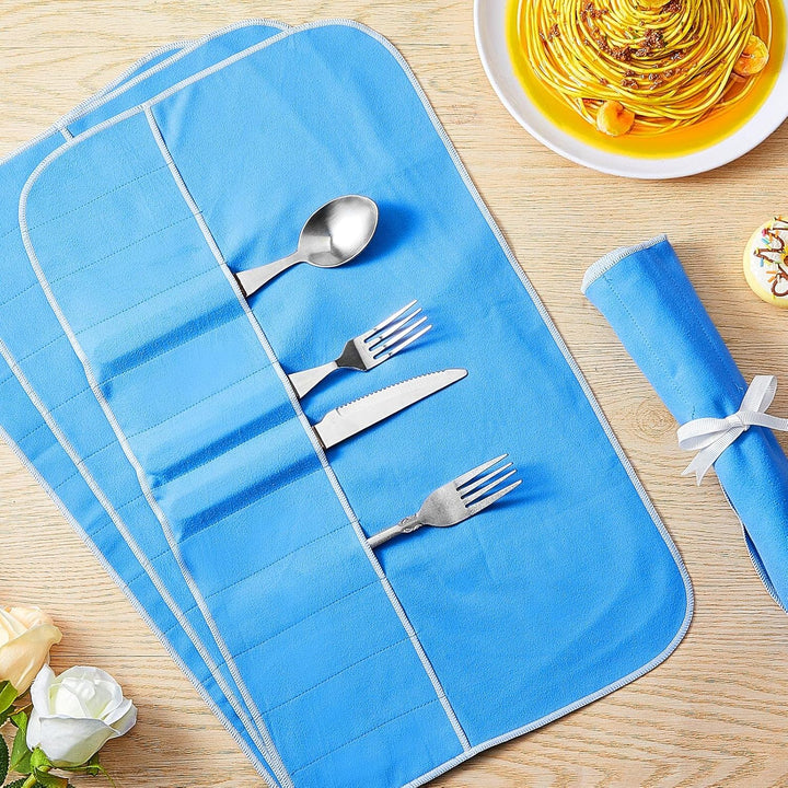 Silberne Aufbewahrungstaschen Silber Aufbewahrungstuch AntiAnlaufen Silber Schutzbeutel Blau Halter