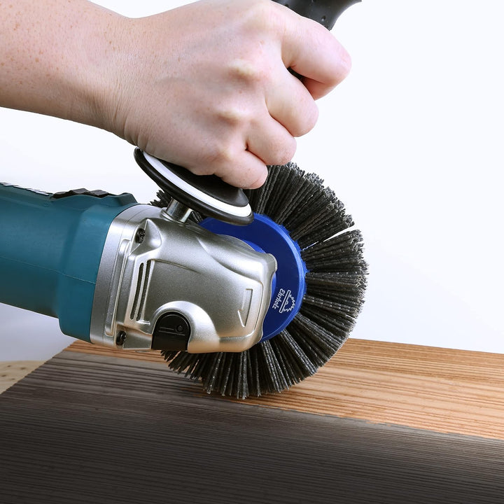 EHRHOLZ® Schleifbürste für Winkelschleifer | 140 mm Durchmesser | Rundbürste | Strukturierbürste | P