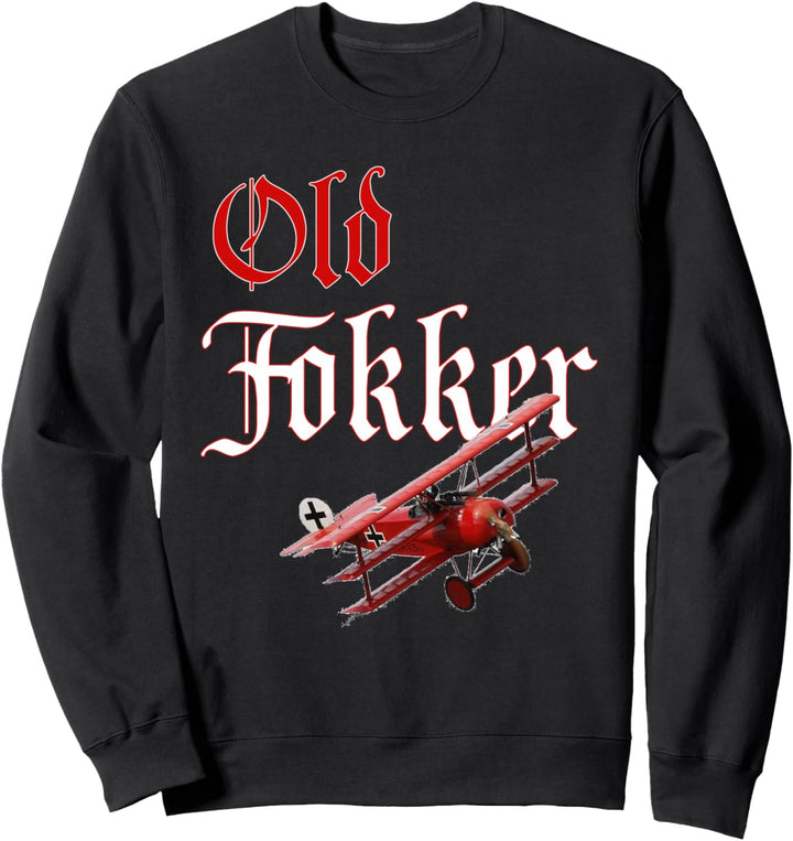Old Fokker DR1 Triplane WW1 Fighter Flugzeug Geschenk Sweatshirt