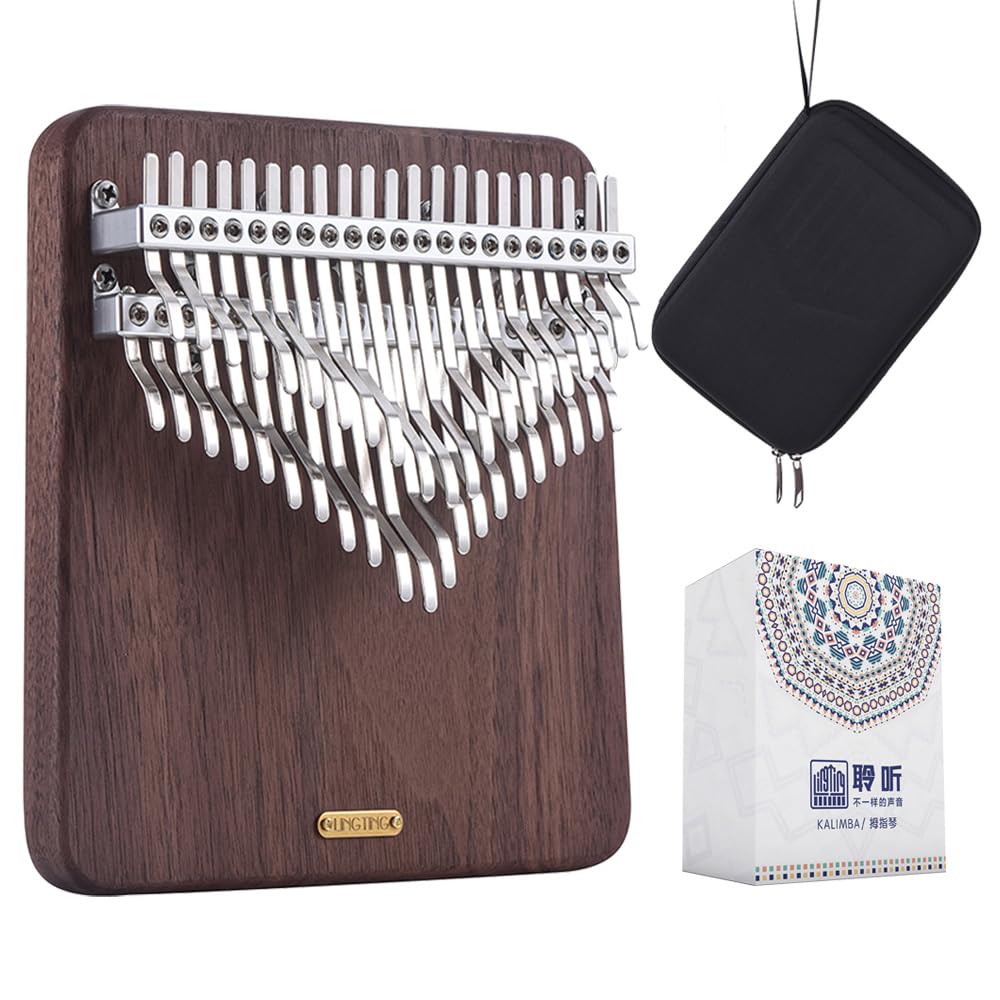 LingTing Kalimba LT-K42W 42 Tasten Kalimba Mbira Daumenklavier, Geschenk für Kinder und Erwachsene,