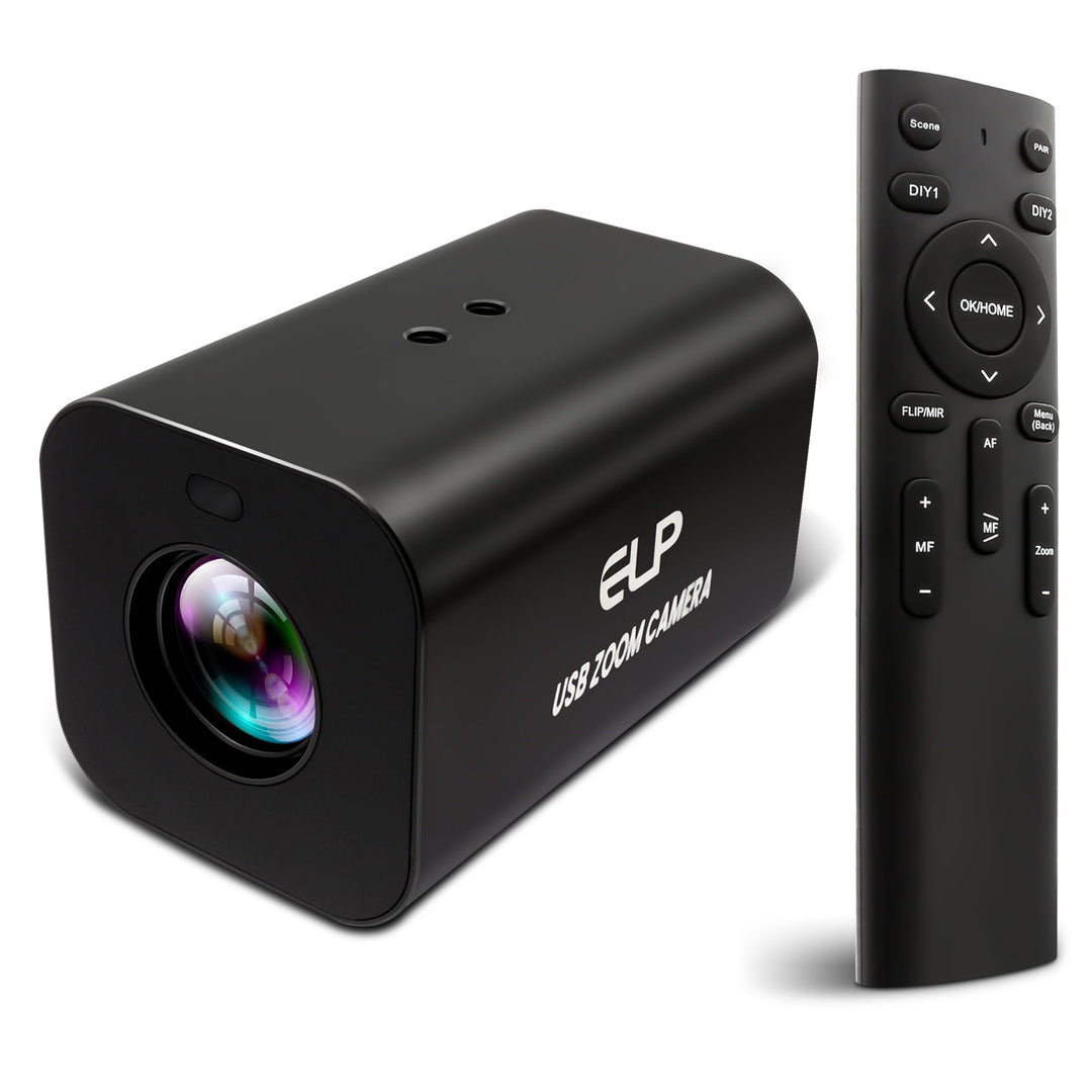 ELP HDMI 12x Zoom USB-Kamera 4K Autofokus 60FPS High-Speed-Webcam USB HDMI Simultane Ausgabe PC-Kame
