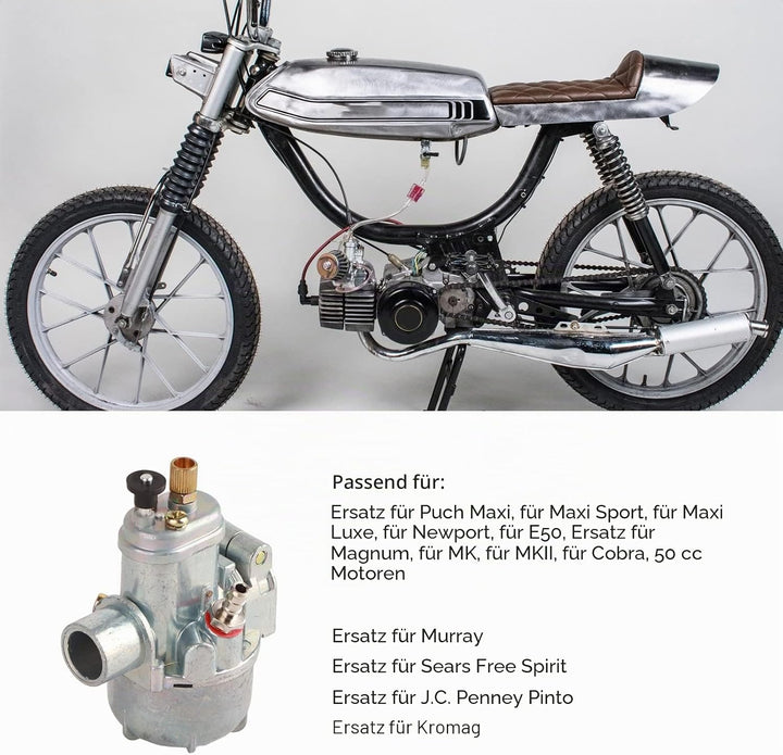 Moped Motorrad Vergaser, Yosoo 15 Mm Bing Style Carb 20 Mm Einlassdurchmesser Moped Motorrad Vergase