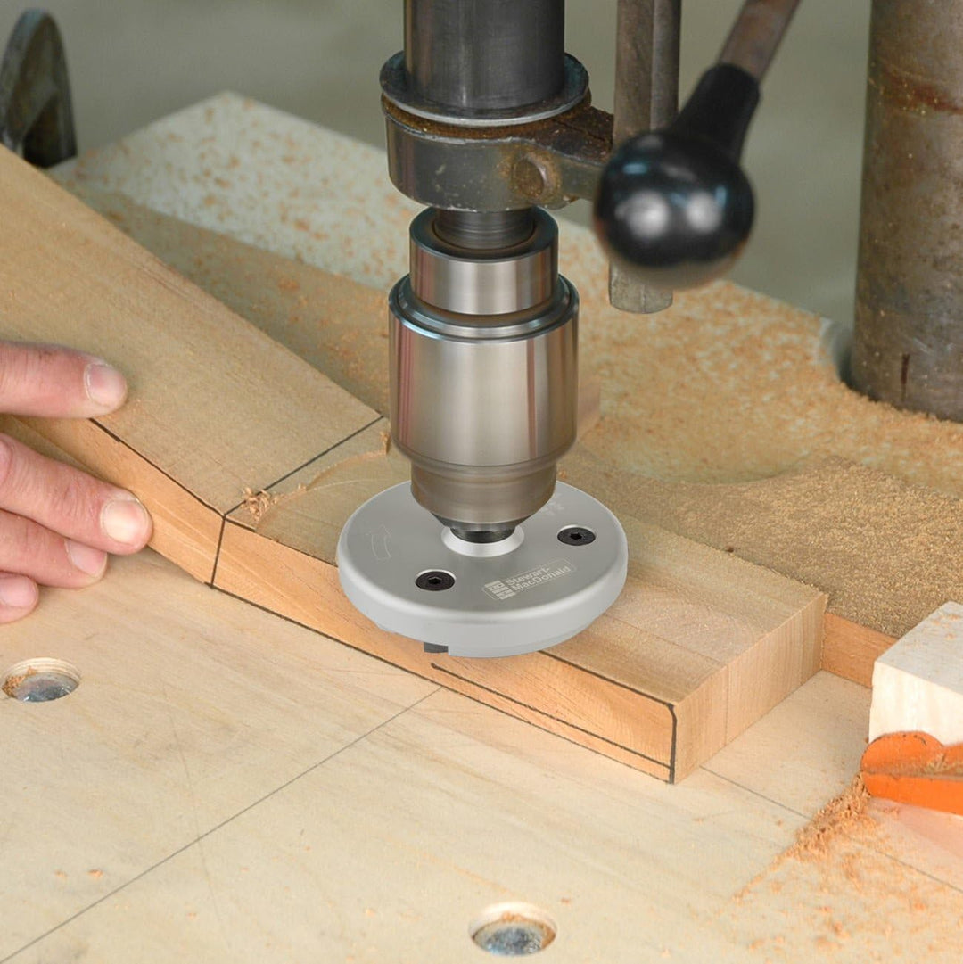 StewMac Safe-T-Hobel – Bohrmaschine zum Präzisionsverdicken – 2-3/10.2 cm Schnittbreite – HSS-Fräser