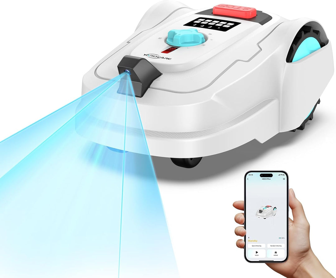 M800Plus Mähroboter ohne Begrenzungskabel, GPS & KI Vision, 800 m² Rasenmäher Roboter, U-förmiger Mä