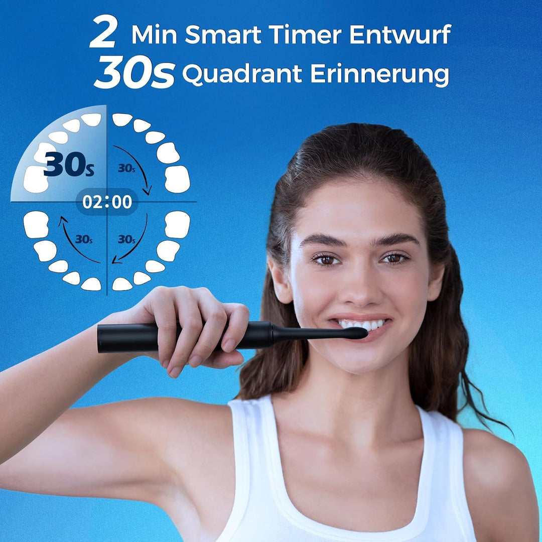 Elektrische Zahnbürste für Erwachsene,Schallzahnbürsten Schnellladung 4 Stunden Dauer 60 Tage,Sonic