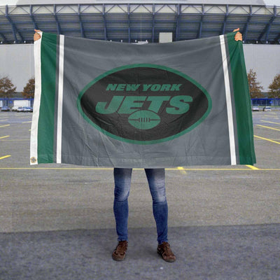 New York Jets Blackout Sideline Flagge für drinnen und draussen, 90 x 150 cm