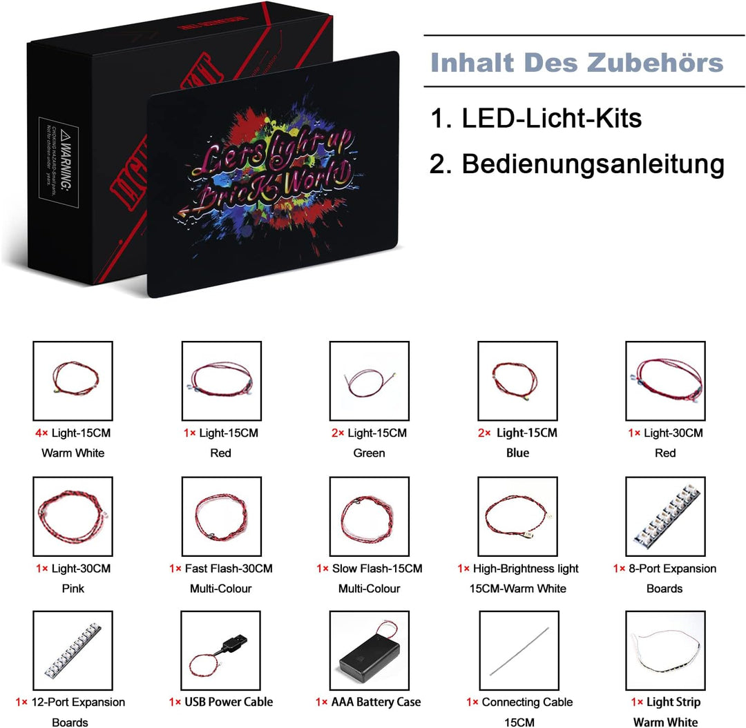 BrickBling Led Beleuchtungsset für Lego Architecture Pari（Kein Lego-Modell enthalten, Dekorations Be