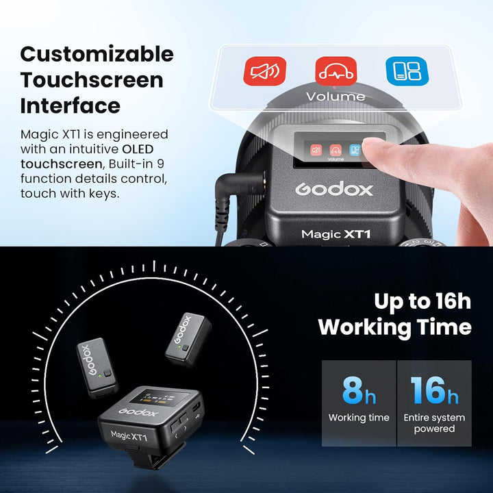 GODOX Cube-SC Kit2 2.4G Wireless Microphone Kompatibel mit Typ-C Android Phones iPhone 15, Rauschunt