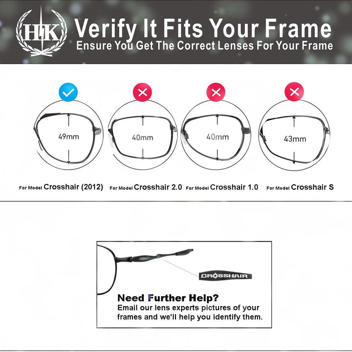 HKUCO Plus Replacement Lenses For Oakley Crosshair (2012) 2 pair Combo Pack