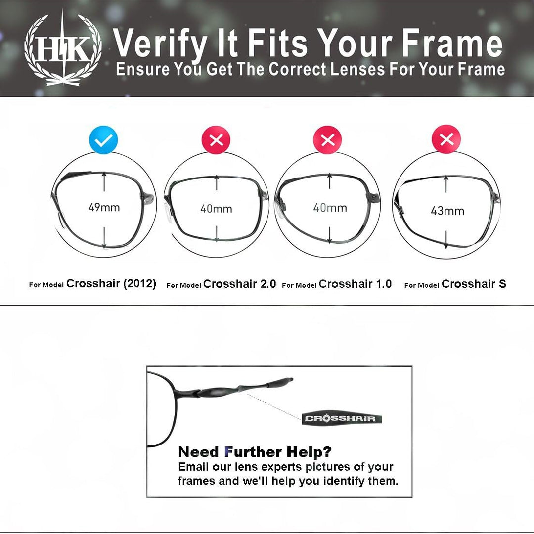 HKUCO Plus Replacement Lenses For Oakley Crosshair (2012) 3 pair Combo Pack