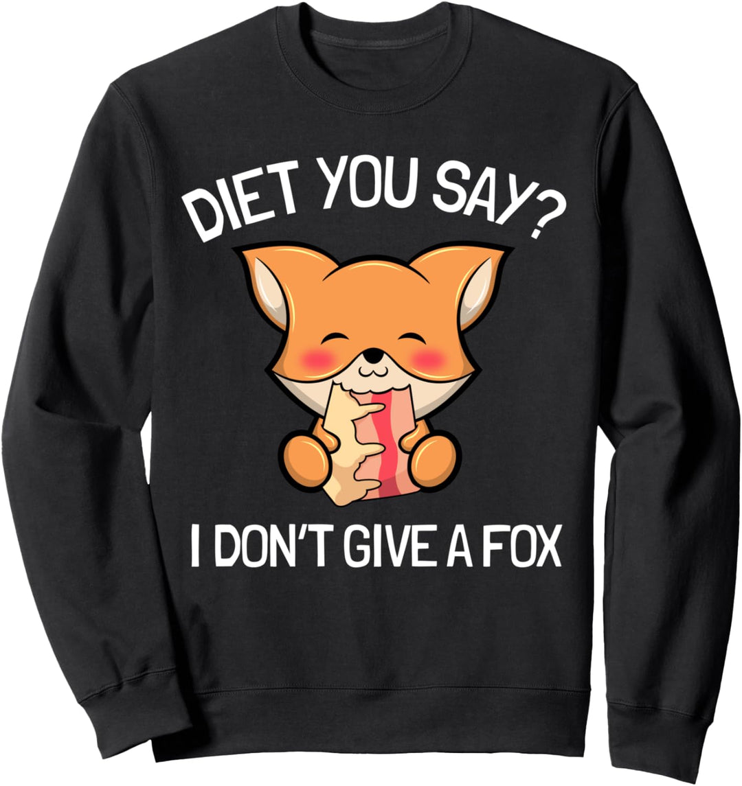 Lustiger Diät Spruch I Fuchs Isst Kuchen Sweatshirt
