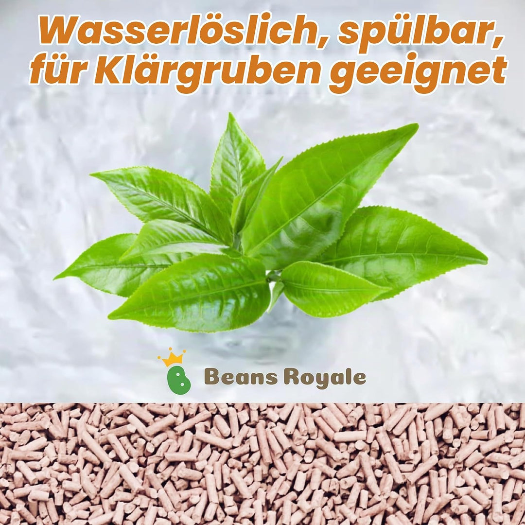 Tofu Katzenstreu, klumpendes Kätzchenstreu, spülbar, Erbsfaser, staubfrei, geruchskontrollierend, ge
