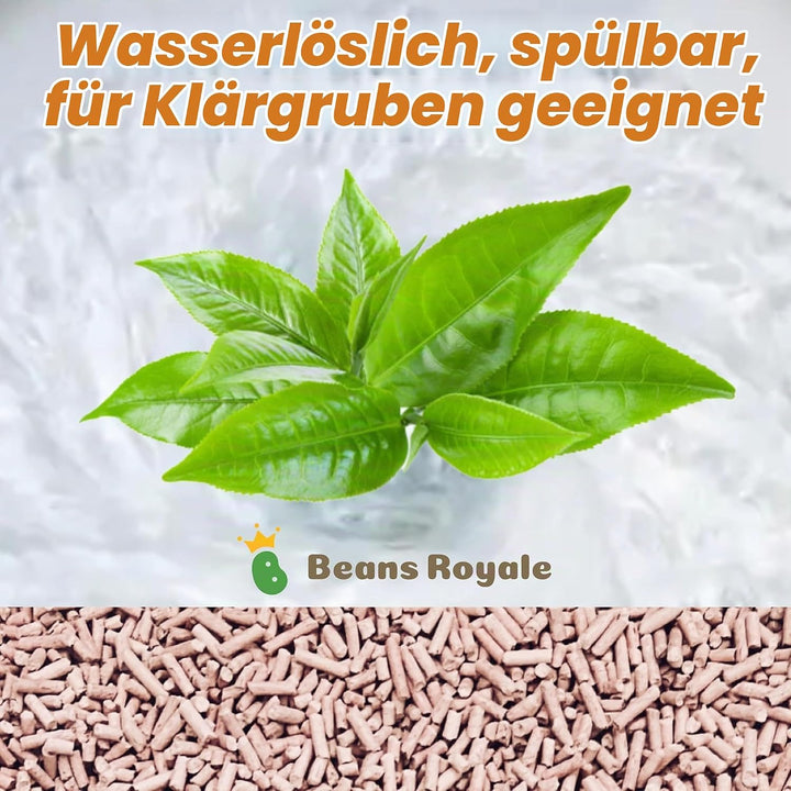 Tofu Katzenstreu, klumpendes Kätzchenstreu, spülbar, Erbsfaser, staubfrei, geruchskontrollierend, ge
