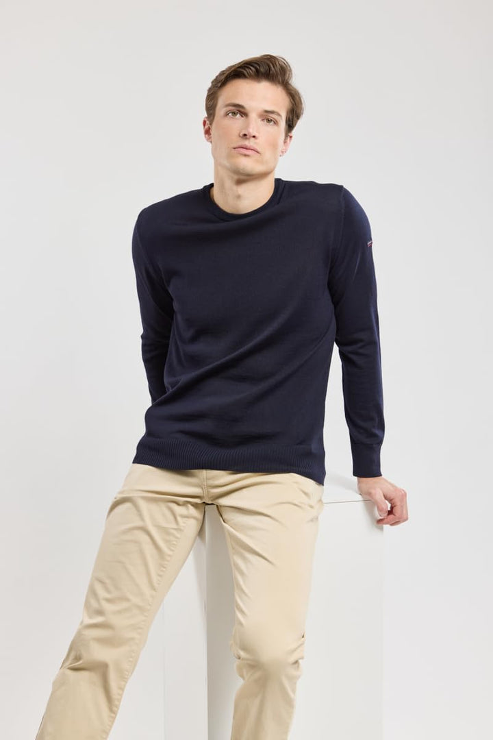 Armor-lux Men's Pullover Mit Rundhalsausschnitt Damgan Aus Merinowolle Sweater M Schiff., M Schiff.