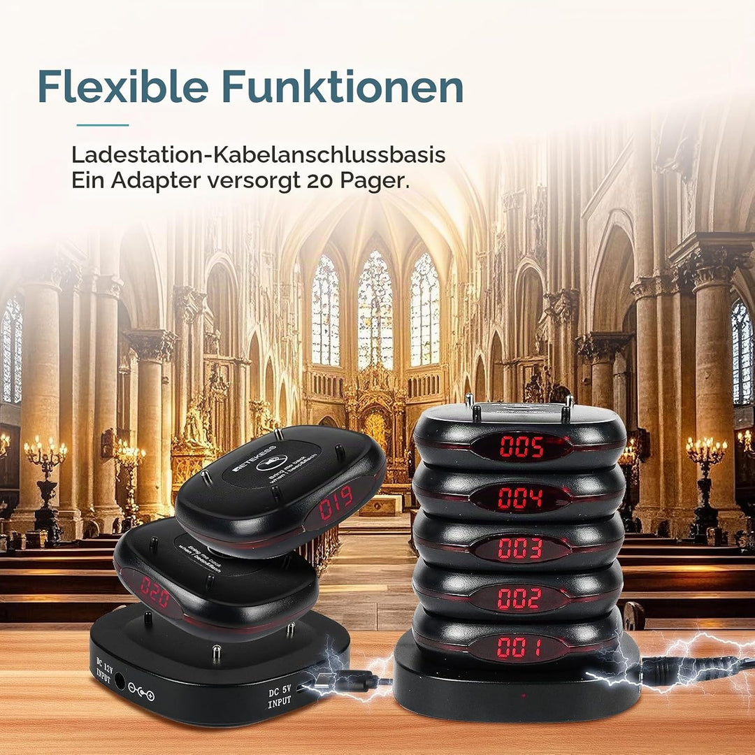 Retekess TD161 Pager Rufsystem, Restaurant Pager, 20 Pagers | für Café, Bar, Klinik, Draussen 500M,
