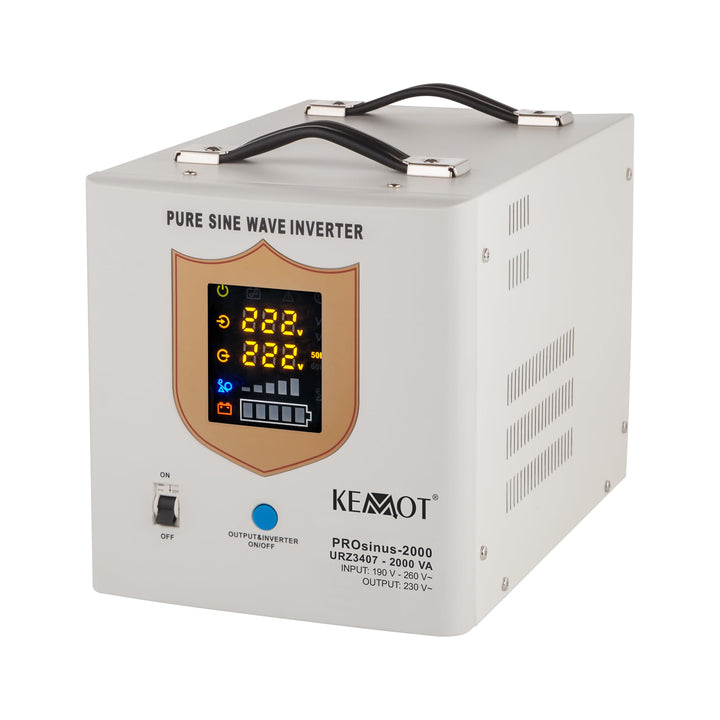 Notstromversorgung KEMOT PROsinus-1200 URZ3407 Wechselrichter reiner Sinus Ladefunktion 12V 230V 200