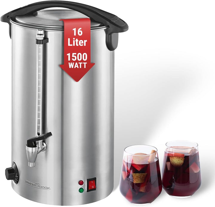 ProfiCook PC-HGA 1111 Heissgetränkeautomat, zum Erhitzen und Warmhalten von z.B. Glühwein/Kaffee/Tee