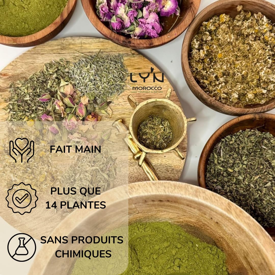 Ly'n Morocco TABRIMA SAHRAOUIA NILA und Weihrauch männlich Körpermaske Exfoliant für Knie, Ellbogen,