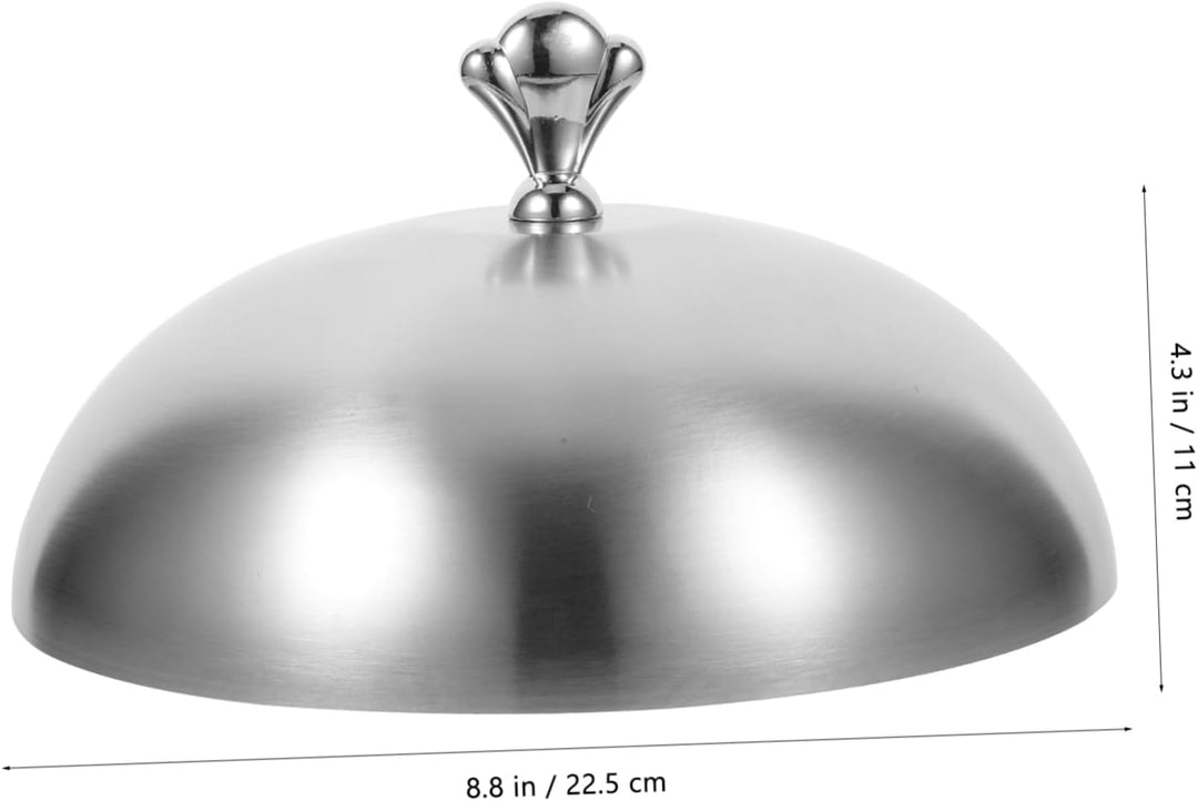 HEMOTON Edelstahl Speiseglocke Tellerglocke 22. 5cm Topfdeckel Teppanyaki Deckel Lebensmittel Abdeck