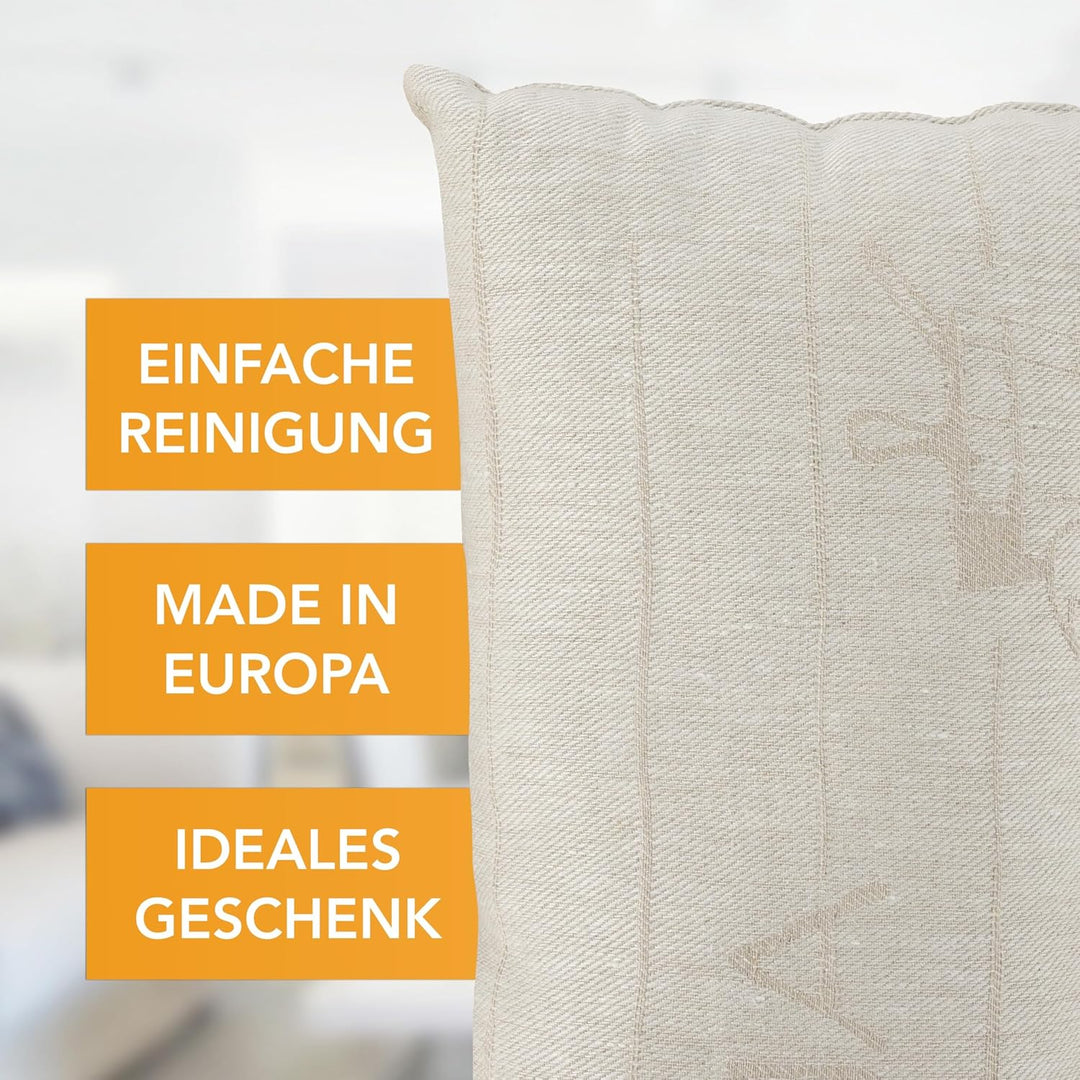 sositex | 1 Premium Saunakissen Lieblingskissen Reisekissen | Design: SAUNIA | Masse: 50 x 25 cm, Le