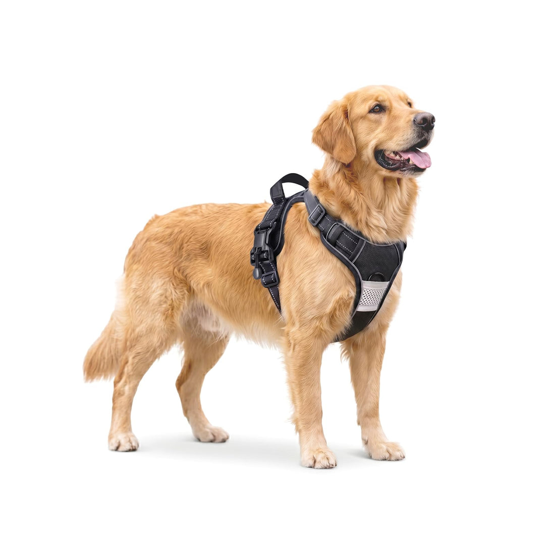 Hundegeschirr Grosse Hunde - Verstellbares Geschirr Hund mit Magnetverschlüssen | Anti-Zug Funktion,