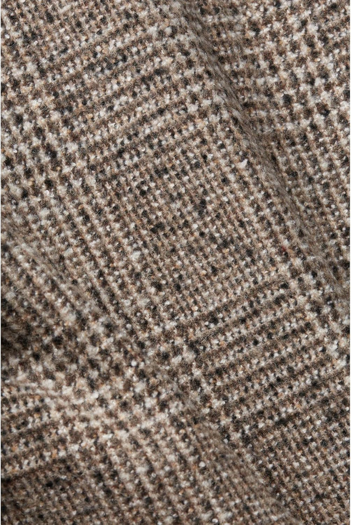 ESPRIT Bouclé-Blazer mit Karomuster aus Wollmix 36 002/Black 2, 36 002/Black 2