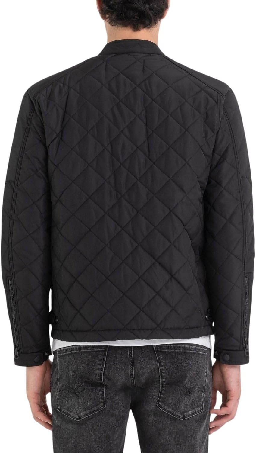 Replay Herren Steppjacke Übergangsjacke ohne Kapuze XS Black 098, XS Black 098